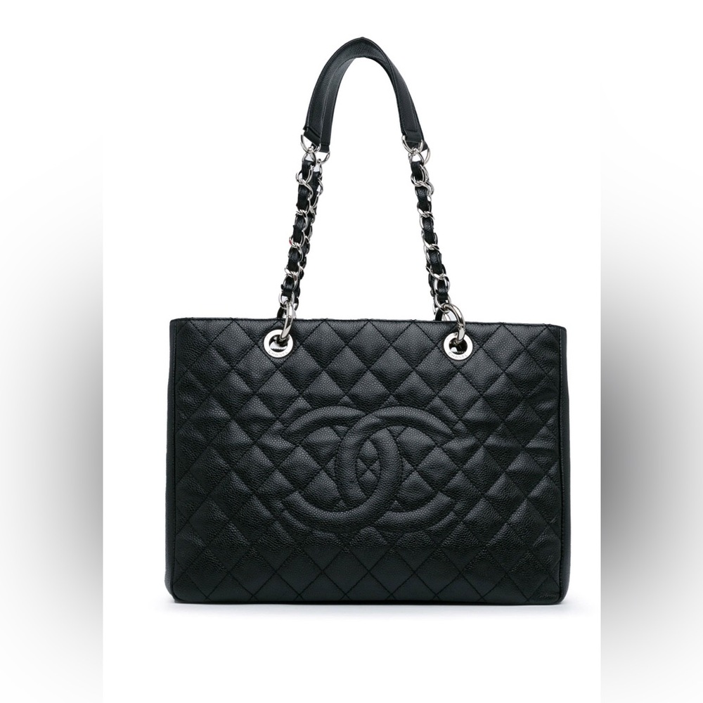 CHANEL GST Chain Tote Black Caviar